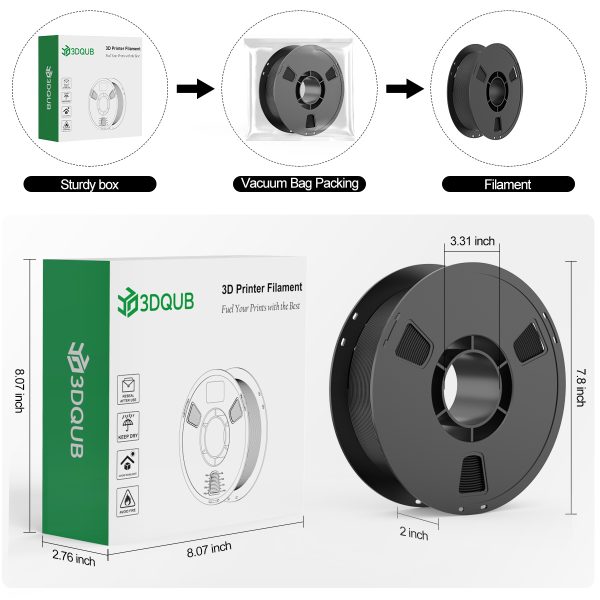 3DQUB PLA Filament 1.75MM 1KG - Image 6