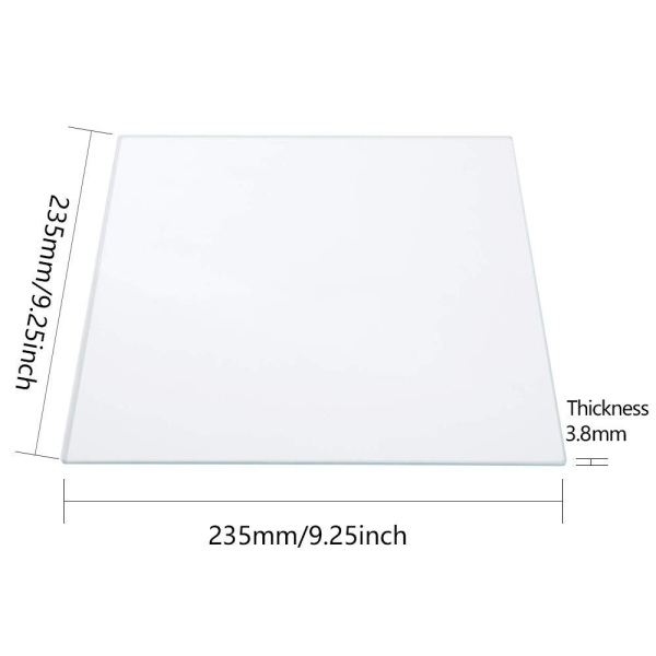 Glass Ender 3 Build Plate​​ 235x235x3.8mm 3D Printer Glass Print Platforms for Ender Series - Image 4