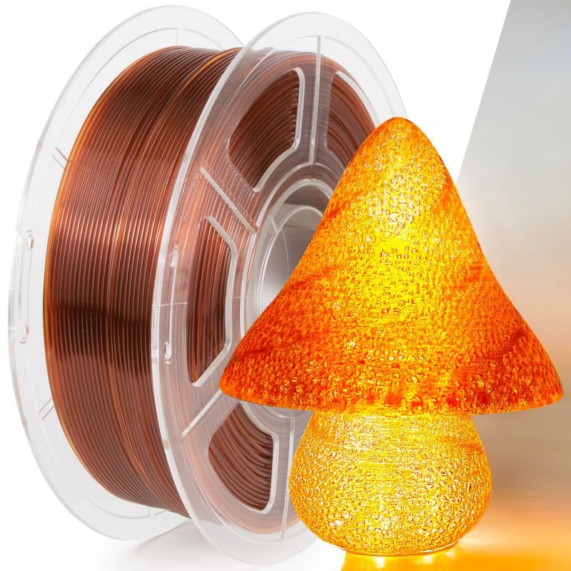 3DQUB PLA Transparent Brown (2) 3DQUB Transparent PLA Filament Crystal